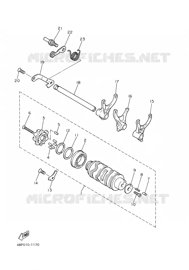 SCHAKELWALS Yamaha MOTO 600 2002 XJS DIVERSION  XJ600S