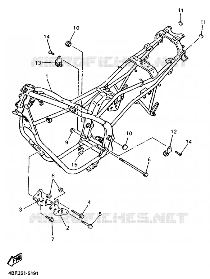 FRAME Yamaha MOTO 600 1995 XJS DIVERSION  XJ600S (25.0KW)