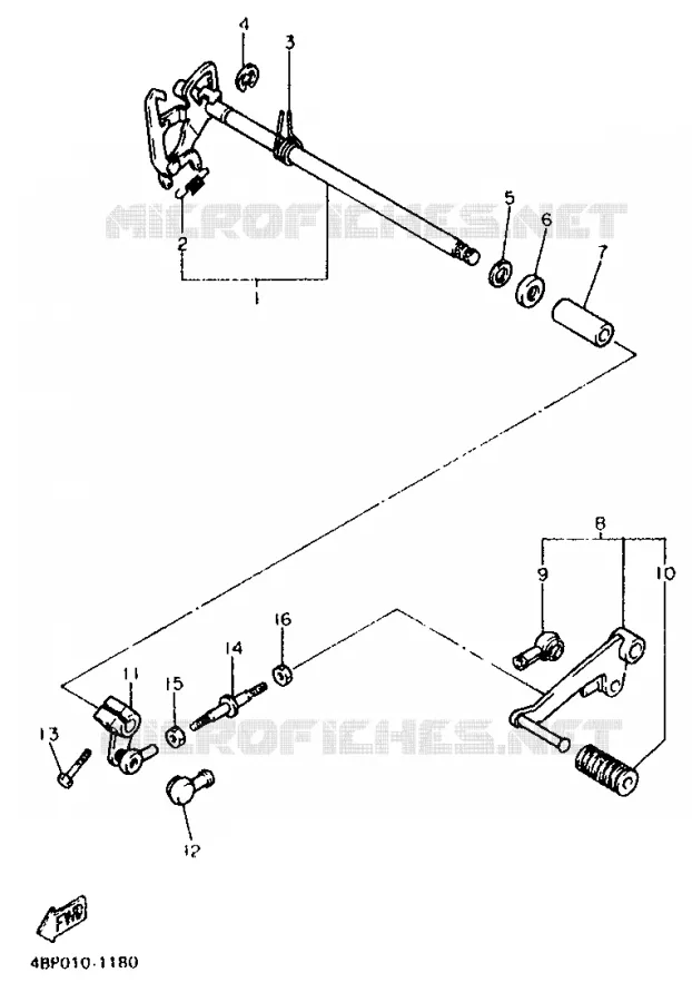 SCHAKEL PEDAAL Yamaha MOTO 600 1992 XJS DIVERSION  XJ600S (37KW)