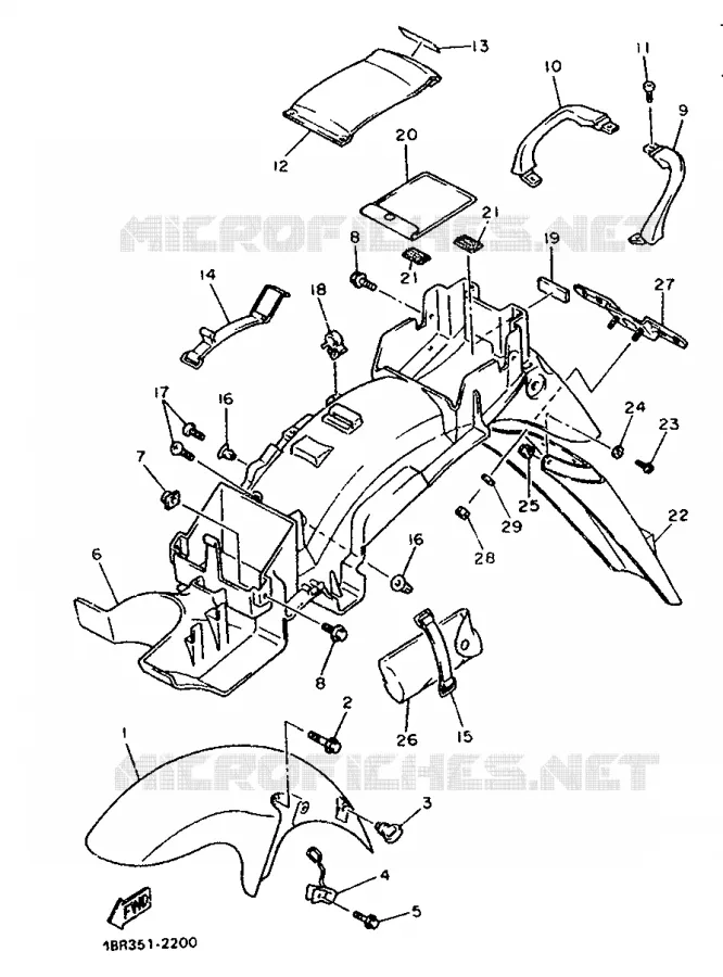 SPATBORD Yamaha MOTO 600 1992 XJS DIVERSION  XJ600S (37KW)