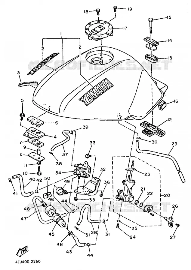 BENZINE TANK Yamaha MOTO 600 1993 XJS DIVERSION  XJ600S (37KW)