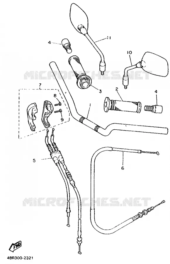 STUUR / KABEL Yamaha MOTO 600 1993 XJS DIVERSION  XJ600S (37KW)
