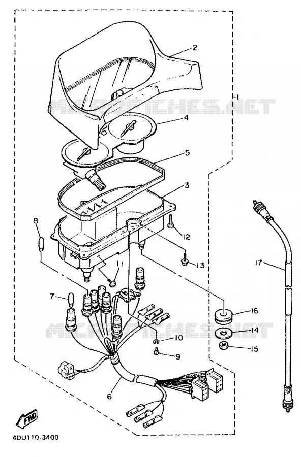 TELLERSET Yamaha MOTO 600 1993 XJS DIVERSION  XJ600S (37KW)