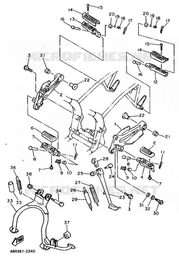 STANDAARD / VOETSTEUN Yamaha MOTO 600 1994 XJS DIVERSION  XJ600S (37KW)