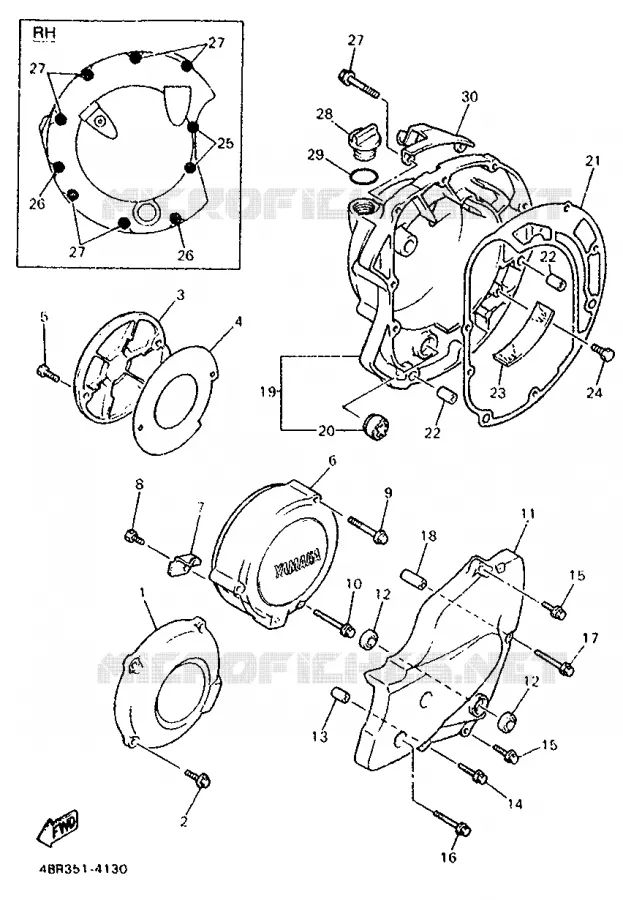 DEKSEL - MOTOR 1 Yamaha MOTO 600 1995 XJS DIVERSION  XJ600S (37KW)