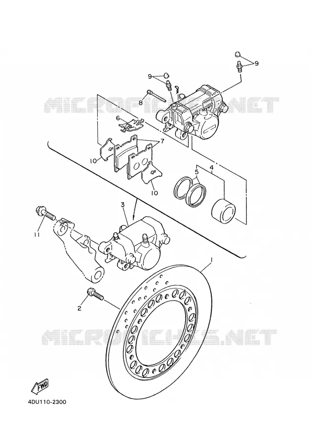 REMKLAUW ACHTER Yamaha MOTO 600 1997 XJS DIVERSION  XJ600S