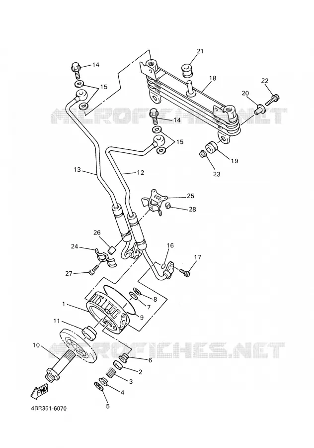 OLIEKOELER Yamaha MOTO 600 1997 XJS DIVERSION  XJ600S