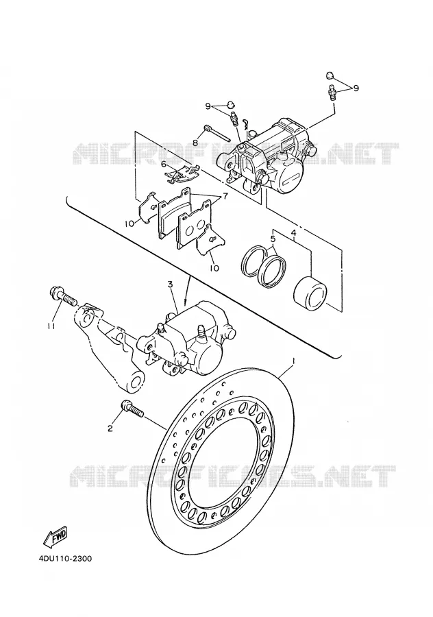 REMKLAUW ACHTER Yamaha MOTO 600 1997 XJS DIVERSION  XJ600S
