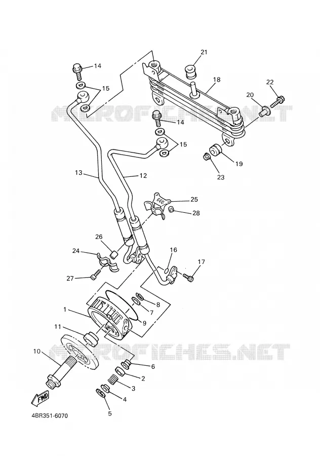 OLIEKOELER Yamaha MOTO 600 1997 XJS DIVERSION  XJ600S