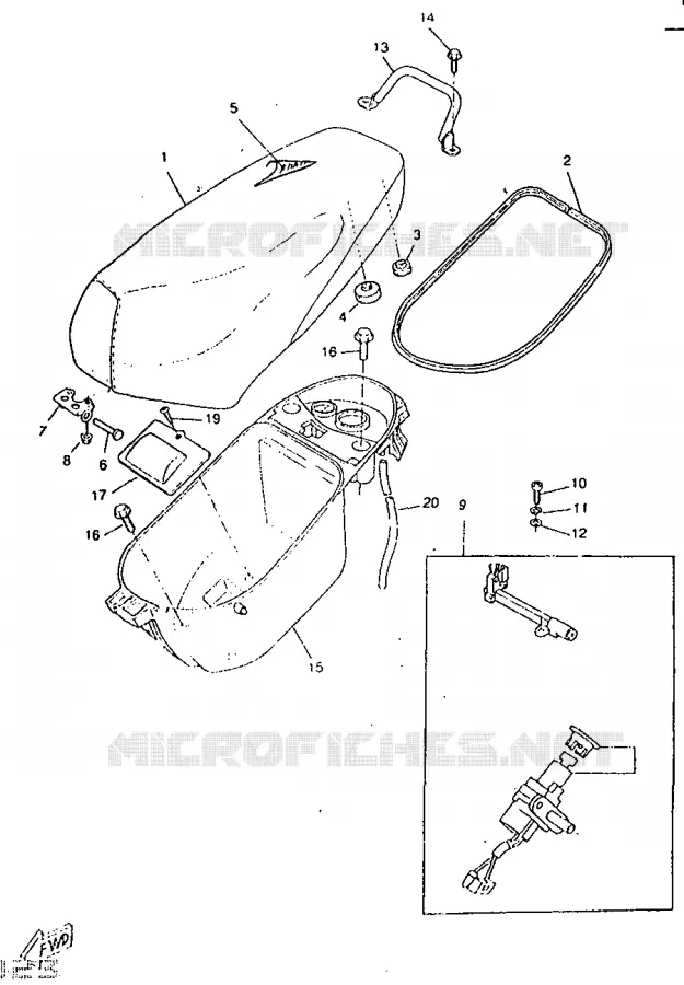 ZADEL / BAGAGE REK Yamaha SCOOTER 50 1998 BOOSTER  CW50RS