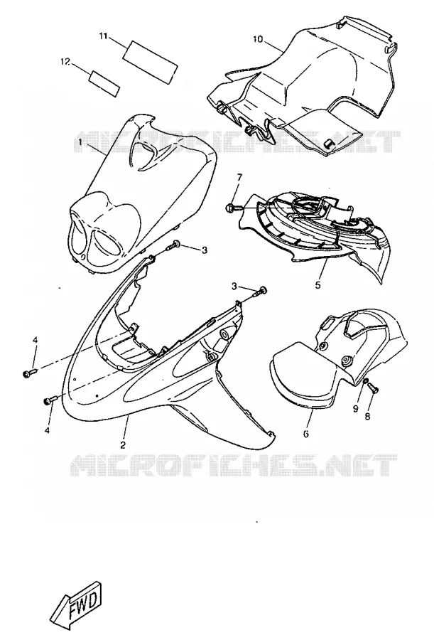 SPATBORD Yamaha SCOOTER 50 1998 BOOSTER  CW50RS