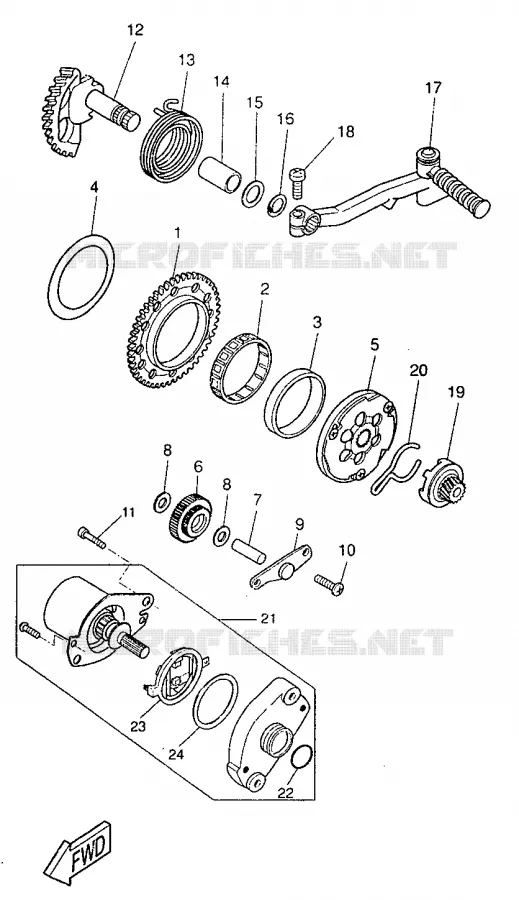 STARTMOTOR Yamaha SCOOTER 50 1998 BOOSTER  CW50RS
