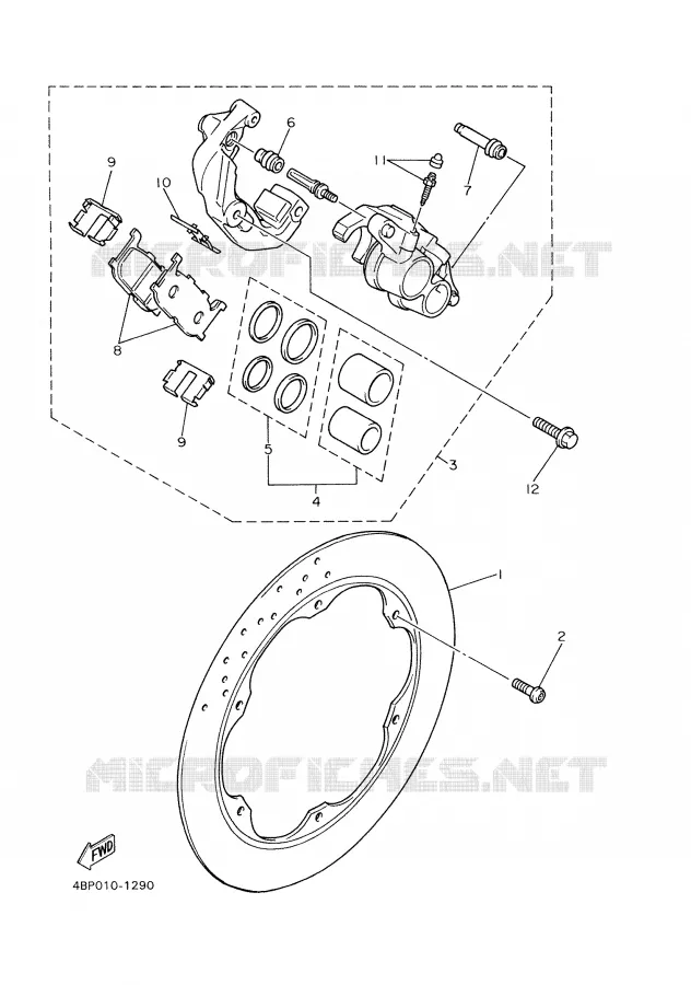 REMKLAUW VOOR Yamaha MOTO 600 1997 XJS DIVERSION  XJ600S