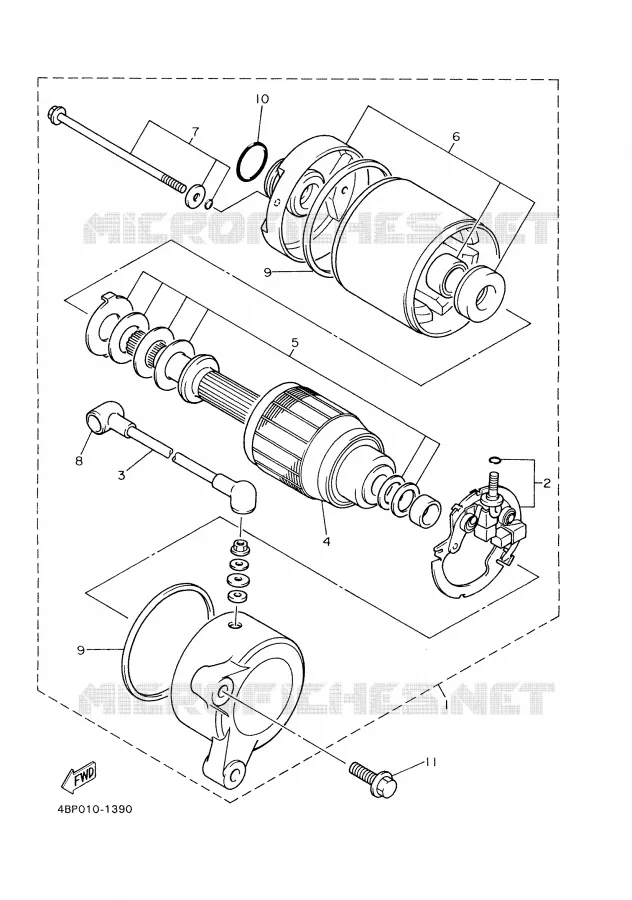 STARTMOTOR Yamaha MOTO 600 1997 XJS DIVERSION  XJ600S