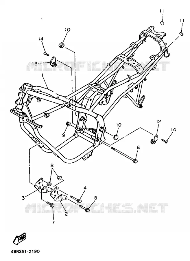 FRAME Yamaha MOTO 600 1992 XJS DIVERSION  XJ600SN (20.3KW