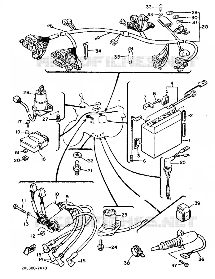 ELECTRISCH 2 Yamaha MOTO 900 1987 XJ  XJ900F