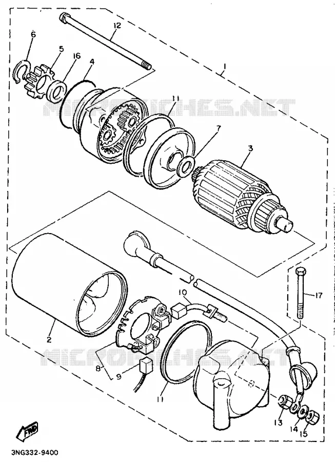 STARTMOTOR Yamaha MOTO 900 1989 XJ  XJ900F