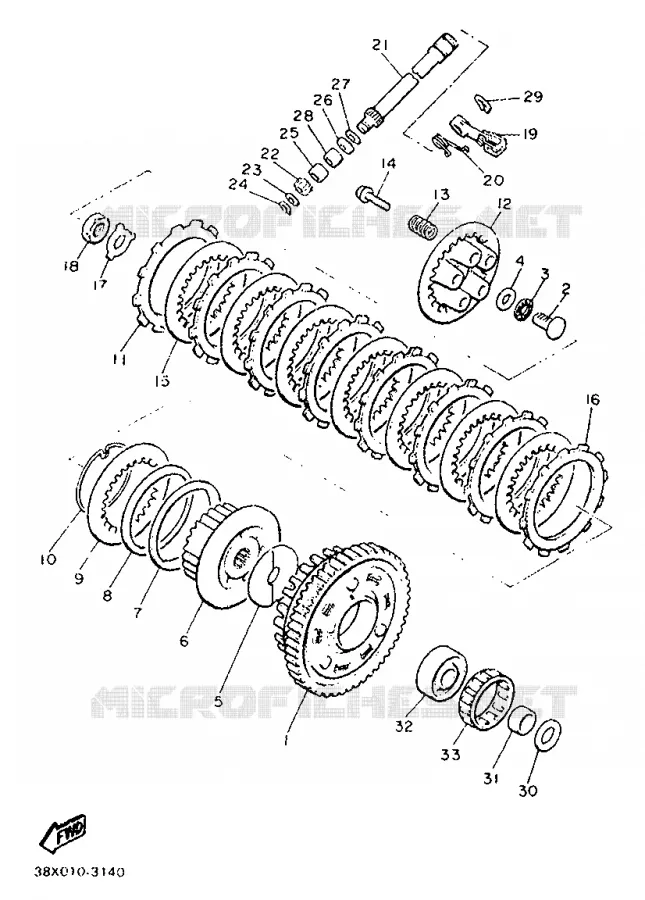 STARTMOTOR KOPPELINGS Yamaha MOTO 900 1991 XJ  XJ900F