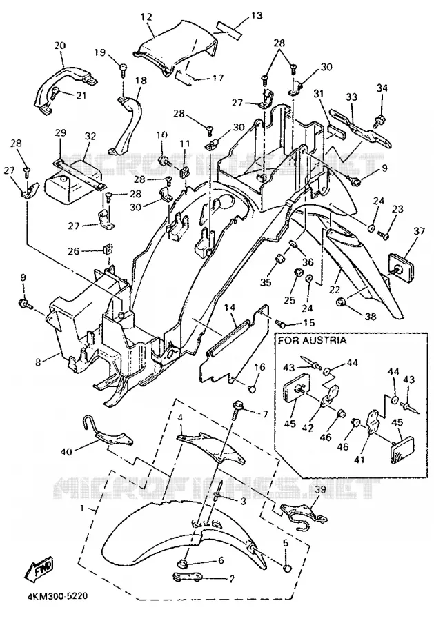 SPATBORD Yamaha MOTO 900 1995 DIVERSION  XJ900S