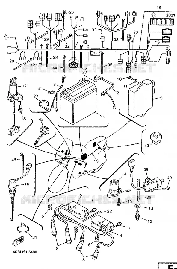 ELECTRISCH 2 Yamaha MOTO 900 1996 DIVERSION  XJ900S