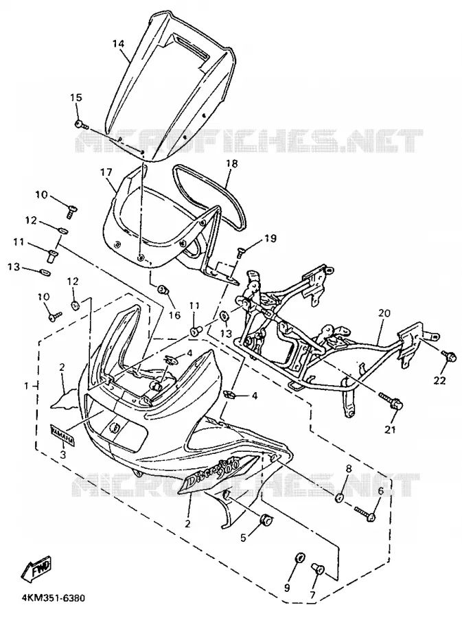 KAP 1 Yamaha MOTO 900 1996 DIVERSION  XJ900S