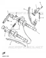 NOKKENAS / KETTING voor Yamaha XJS 900 DIVERSION 1997