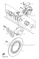 REMKLAUW / SCHIJH ACHTER voor Yamaha XJS 900 DIVERSION 1998