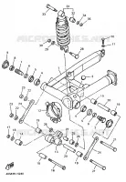 ACHTERBRUG / SCHOKBREKER voor Yamaha XJS 900 DIVERSION 1998