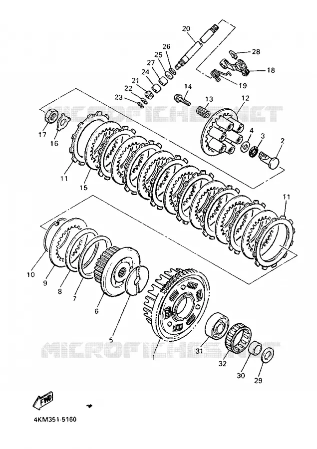 STARTMOTOR KOPPELINGS Yamaha MOTO 900 1998 DIVERSION  XJ900S