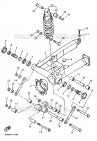 ACHTERBRUG / SCHOKBREKER voor Yamaha XJS 900 DIVERSION 1998