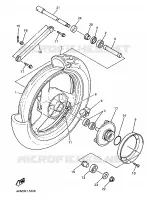 ACHTERWIEL voor Yamaha XJS 900 DIVERSION 1998