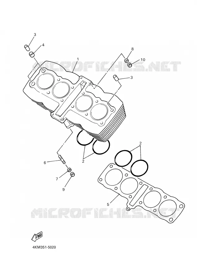 CILINDER Yamaha MOTO 900 2000 DIVERSION  XJ900S