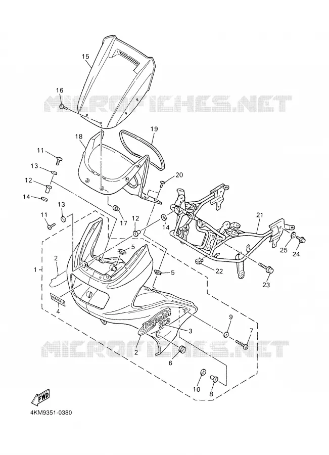 KAP 1 Yamaha MOTO 900 2000 DIVERSION  XJ900S