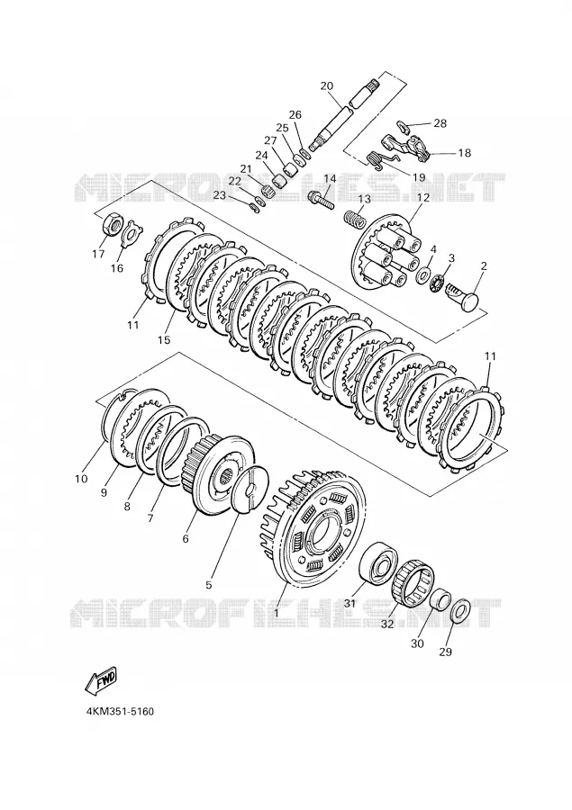 STARTMOTOR KOPPELINGS Yamaha MOTO 900 2001 DIVERSION  XJ900S