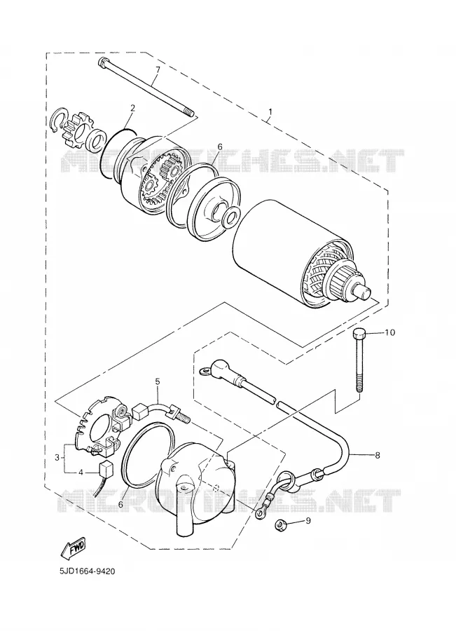 STARTMOTOR Yamaha MOTO 900 2001 DIVERSION  XJ900S