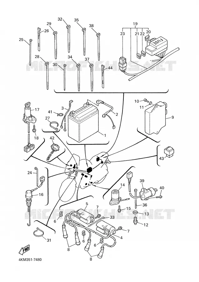 ELECTRISCH 2 Yamaha MOTO 900 2001 DIVERSION  XJ900S