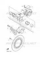 REMKLAUW ACHTER voor Yamaha XJS 900 DIVERSION 2001
