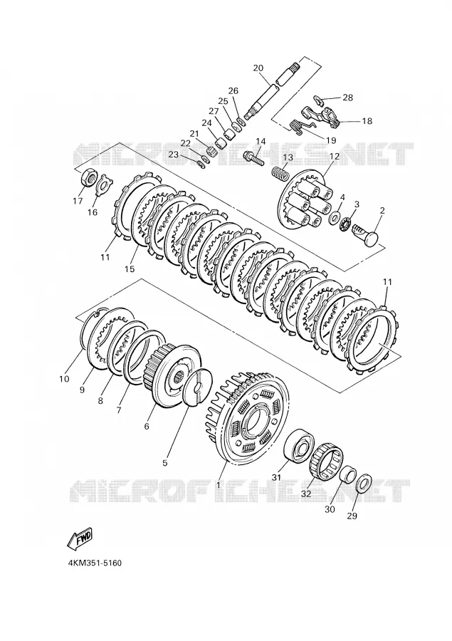 STARTMOTOR KOPPELINGS Yamaha MOTO 900 2001 DIVERSION  XJ900S