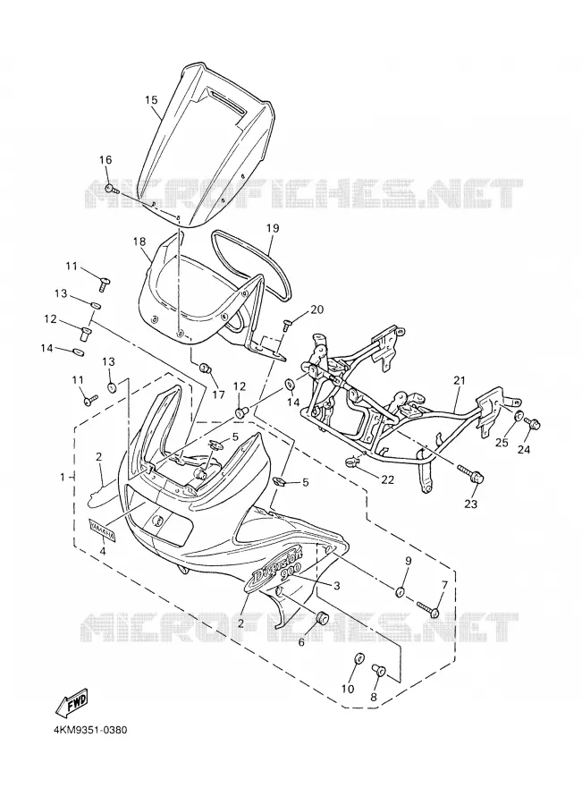 KAP 1 Yamaha MOTO 900 2001 DIVERSION  XJ900S