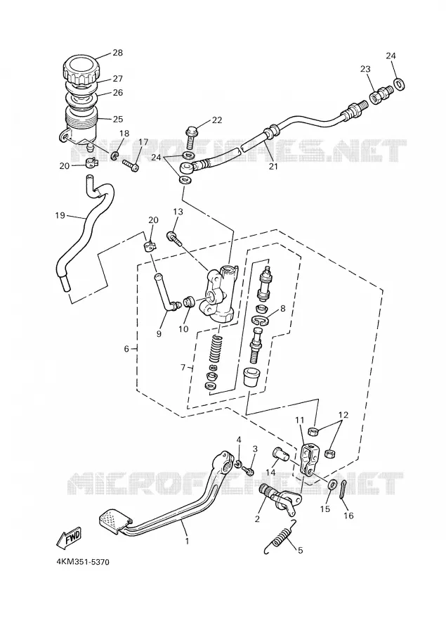 REMPOMP ACHTER Yamaha MOTO 900 2002 DIVERSION  XJ900S