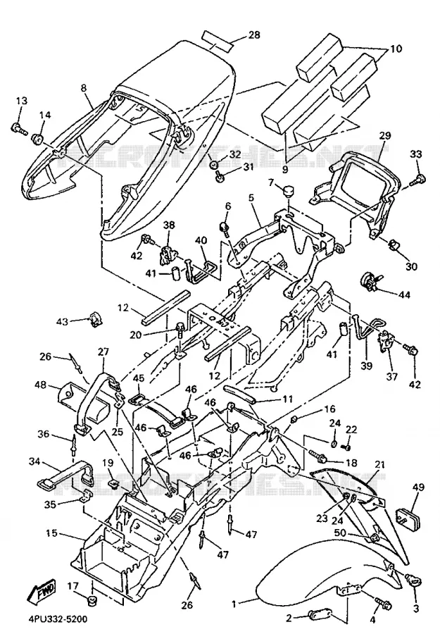 SPATBORD Yamaha MOTO 1200 1995 XJR  XJR1200