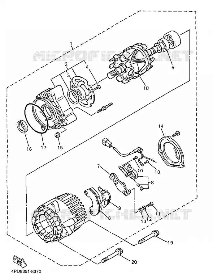 DYNAMO Yamaha MOTO 1200 1998 XJR  XJR1200