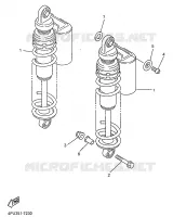 ACHTER SCHOKBREKER voor Yamaha XJR1200SP 1997