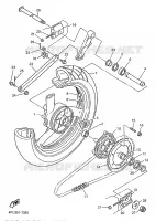 ACHTERWIEL voor Yamaha XJR1200SP 1998
