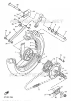 ACHTERWIEL voor Yamaha XJR1200SP 1998
