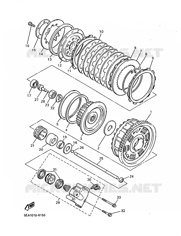STARTMOTOR KOPPELINGS Yamaha MOTO 1300 1999 XJR  XJR1300