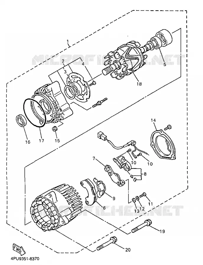 DYNAMO Yamaha MOTO 1300 1999 XJR  XJR1300