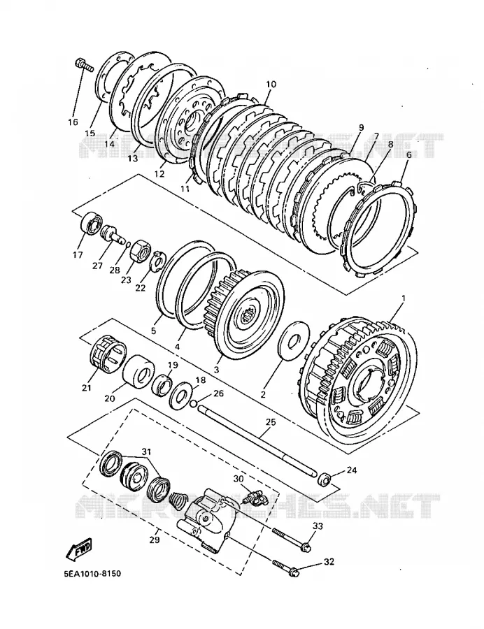 STARTMOTOR KOPPELINGS Yamaha MOTO 1300 1999 XJR  XJR1300