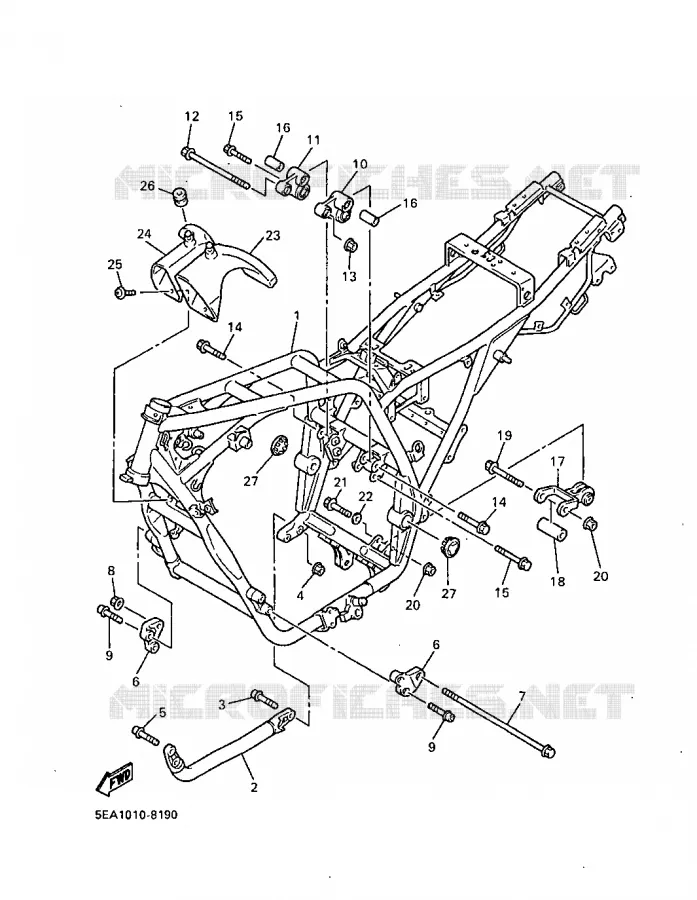 FRAME Yamaha MOTO 1300 1999 XJR  XJR1300
