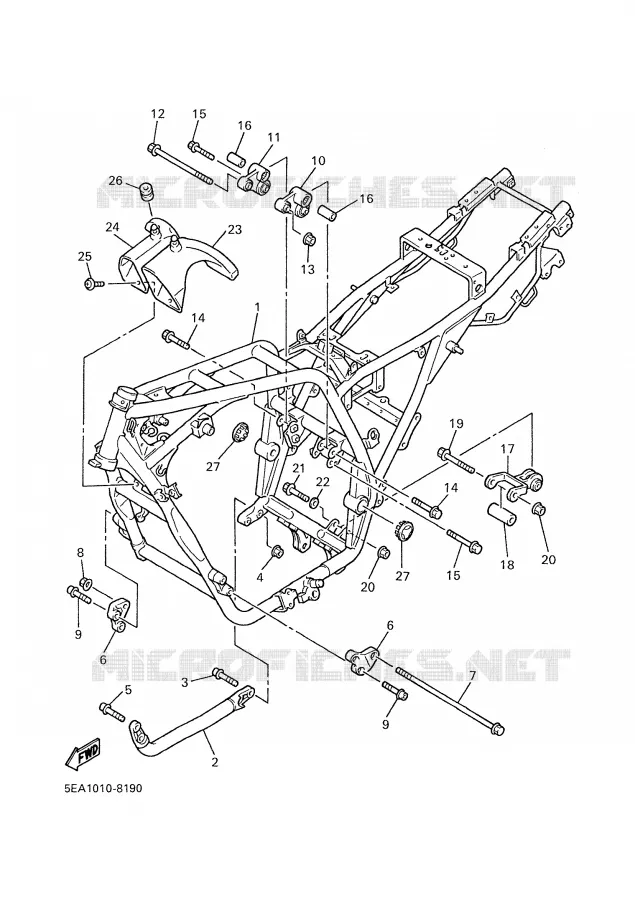 FRAME Yamaha MOTO 1300 2000 XJR  XJR1300